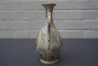 A Vietnamese blue, white and red ewer, Hoi An Hoard, 15th C.